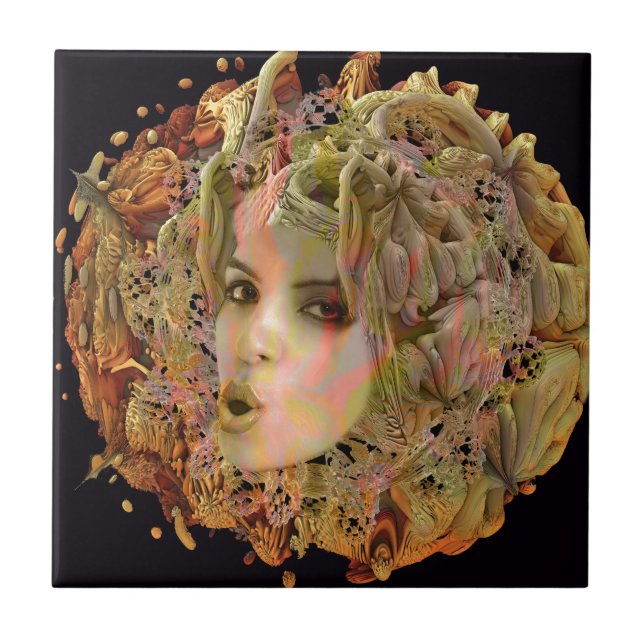 Organic Planet Ceramic Tile (Front)