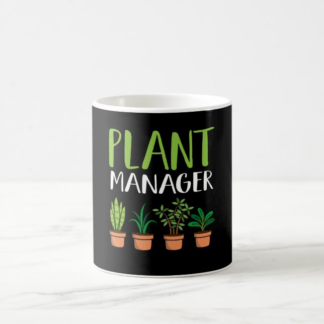 Organic Plant Manager Plant Lover  Fun Pun Coffee Mug (Center)
