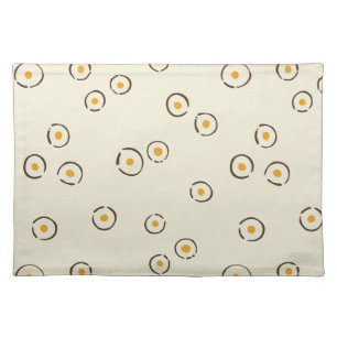 Organic Polka Dot Abstract Boho Goldenrod Cloth Placemat