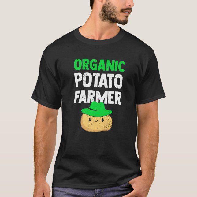 Organic Potato  Potato Farming Enthusiast Farmer L T-Shirt (Front)