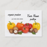 Organic Produce Store Market Business Card at Zazzle