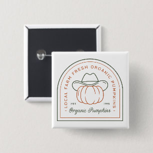  Organic pumpkin country farm fall season western Button