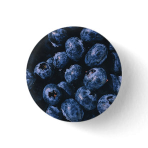 Organic Ripe Bunch of Blueberries Button