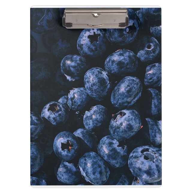 Organic Ripe Bunch of Blueberries Clipboard (Front)