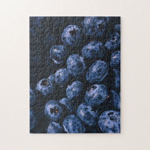 Organic Ripe Bunch of Blueberries Jigsaw Puzzle