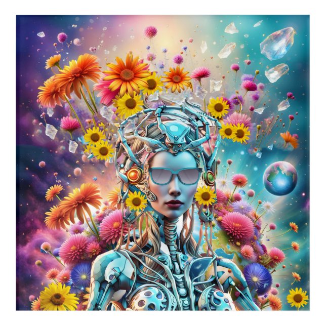 Organic Robot Acrylic Print (Front)