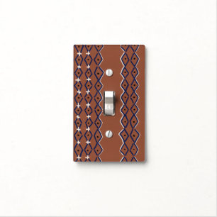 Organic Rust Earth Tone African Mudcloth Tribal Light Switch Cover