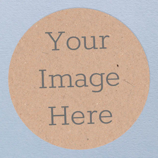 Organic Rustic Brown Kraft Paper Minimalist Print Classic Round Sticker ...