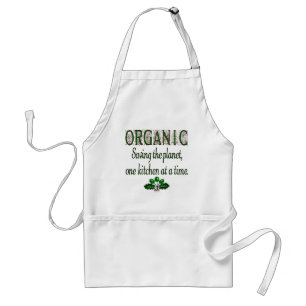 Organic Saving the Planet Green Saying Apron