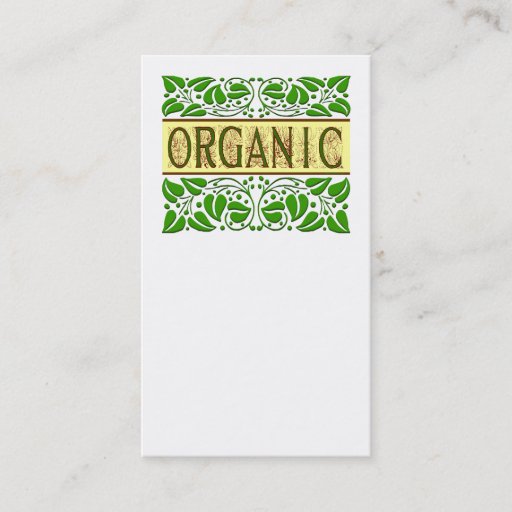 Customizable Organic Scrolling Leaves Business Card Template