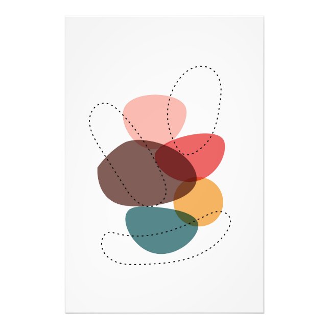 Organic Shapes Artistic Abstract Composition 3 Photo Print (Front)