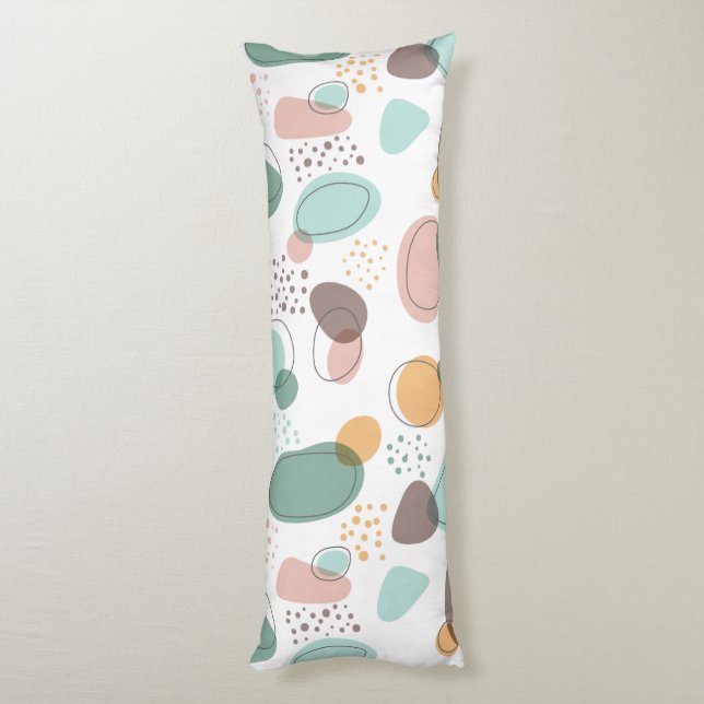 Organic shapes modern seamless pattern body pillow (Back (Vertical))