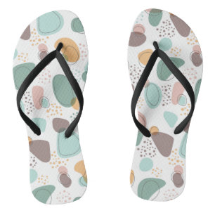 Organic shapes modern seamless pattern flip flops