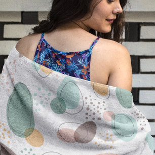 Organic shapes seamless pattern beach towel