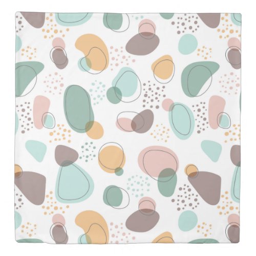 Organic shapes seamless pattern duvet cover