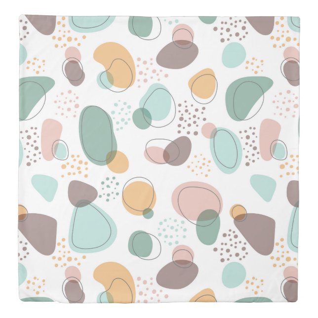 Organic shapes seamless pattern duvet cover (Front)