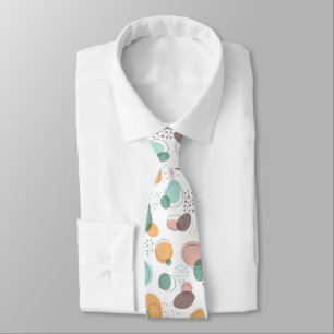 Organic shapes seamless pattern neck tie