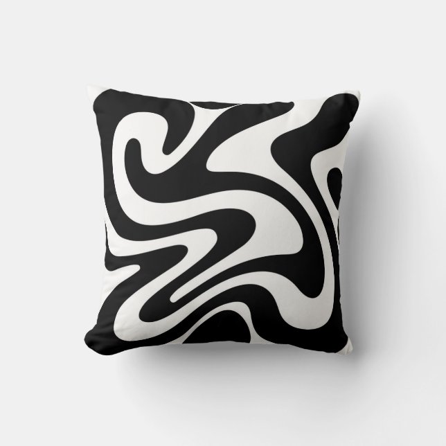 Organic shapes seamless pattern throw pillow (Front)