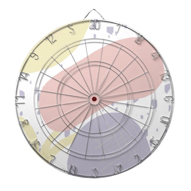 Organic Shapes Sun Blob Art Pattern Dart Board (Front)