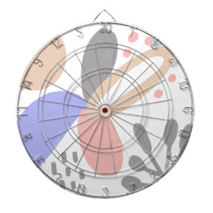 Organic Shapes Sun Floral Art Pattern Dart Board