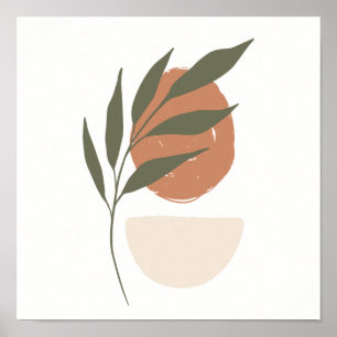 Organic Simple Boho Drawings Boho Chic Aesthetic Poster