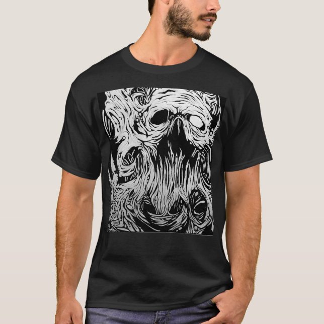 organic skull t-shirt (Front)