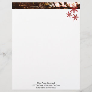 Organic Snowflakes Seasonal Christmas Letterhead