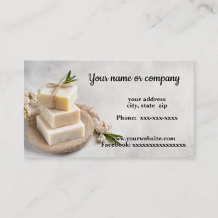 Organic soap business card