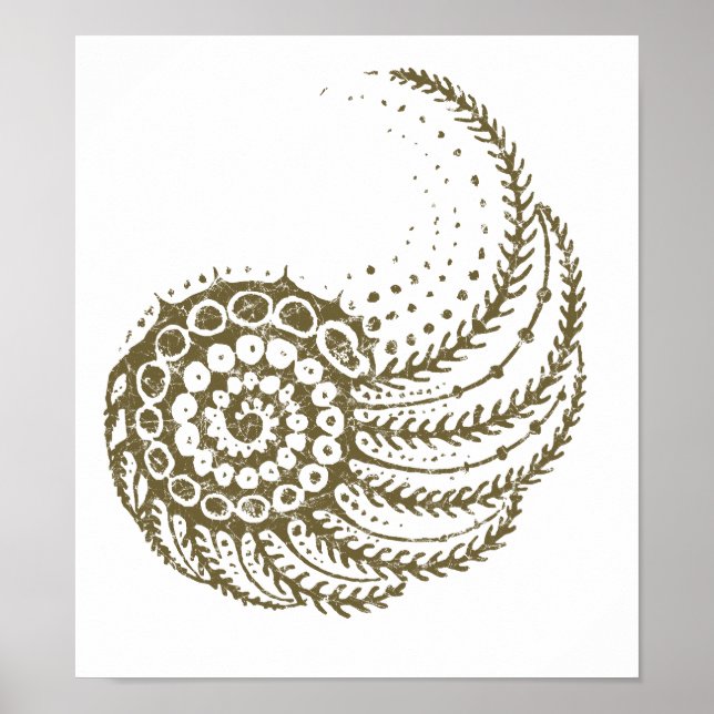 Organic spiral tan poster (Front)
