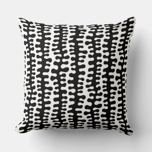 Organic Stripes _ Black Throw Pillow