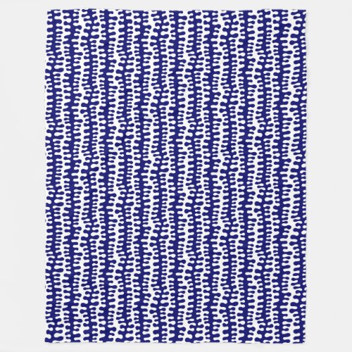 Organic Stripes _ Deep Navy Fleece Blanket