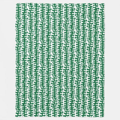 Organic Stripes _ Forest Green Fleece Blanket