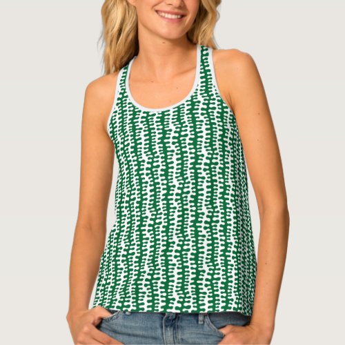 Organic Stripes _ Forest Green Tank Top