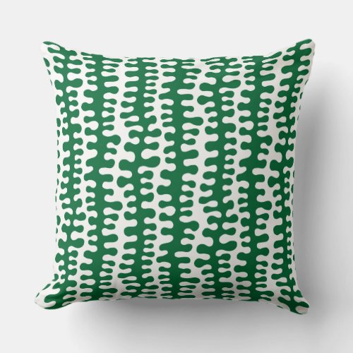Organic Stripes _ Forest Green Throw Pillow