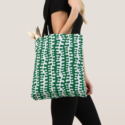 Organic Stripes _ Forest Green Tote Bag