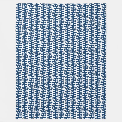 Organic Stripes _ Indigo Style Fleece Blanket