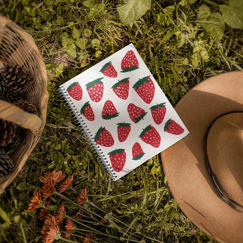 Organic summer strawberries _ red and green planner