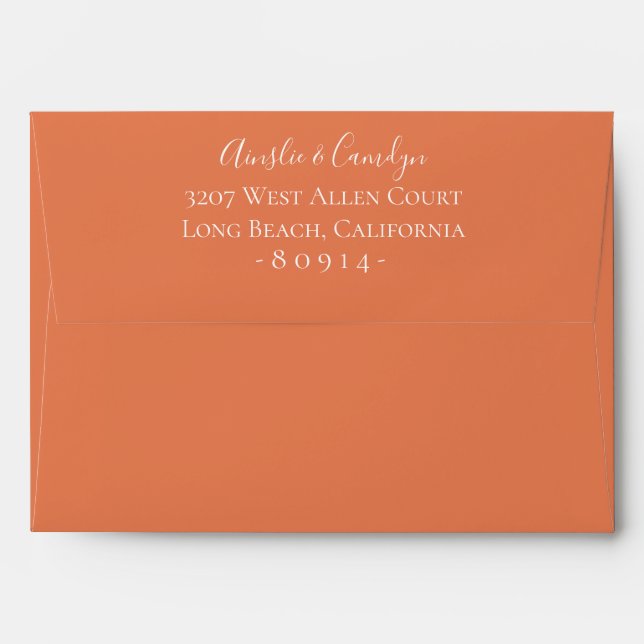 Organic Sunset Personalized Return Address Envelope (Back (Top Flap))