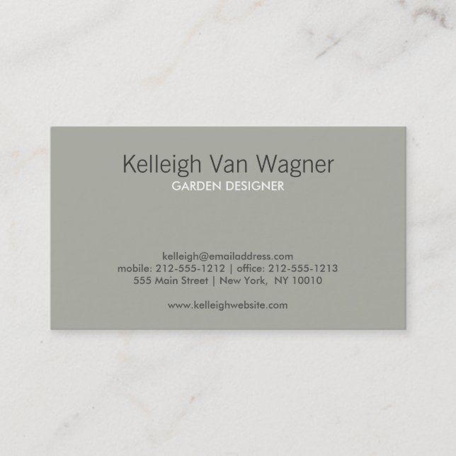ORGANIC TAN/WHITE BUSINESS CARD (Front)