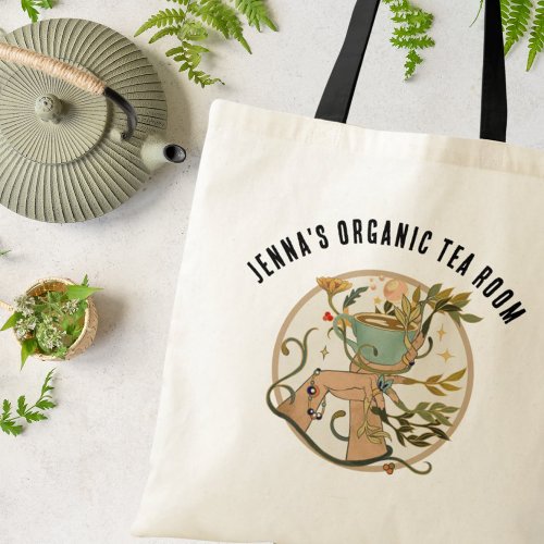 Organic Tea  Coffee Mug Vintage Design Tote Bag