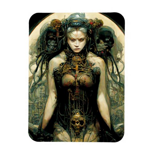 Organic Tech Woman Fantasy Sci_Fi Magnet