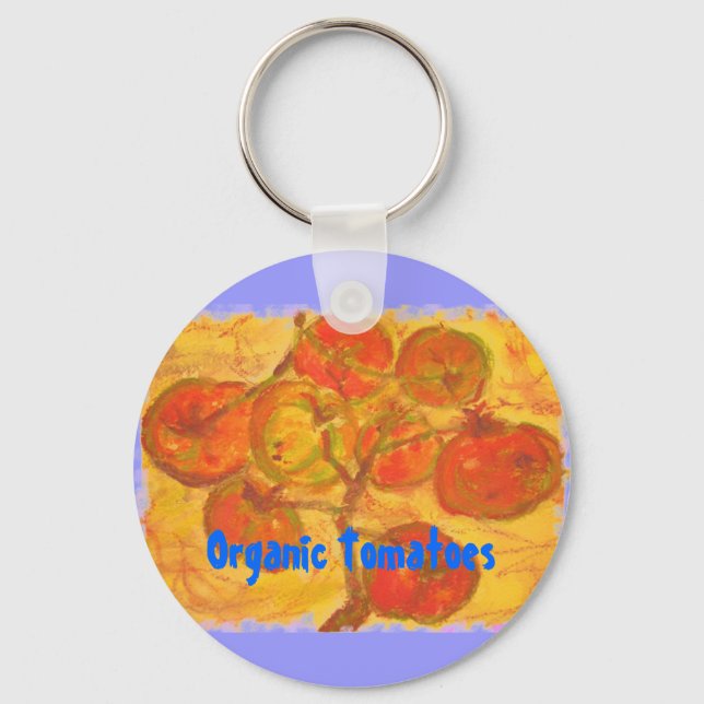 Organic Tomatoes Keychain (Front)