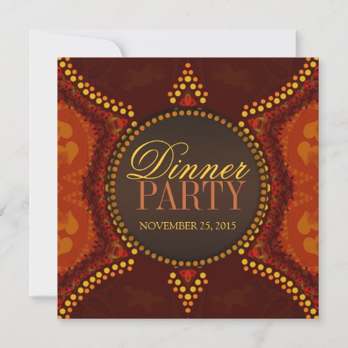 Organic Tribal Special Dinner Party Invitations