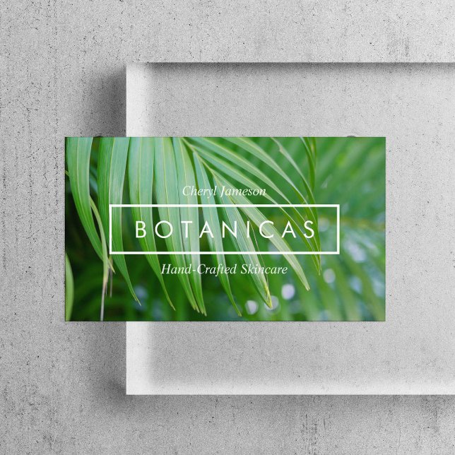Organic Tropical Leaves Skin Care, Spa, Salon Business Card (Creator Uploaded)