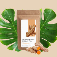 Organic Turmeric Herbal Tea Business Label