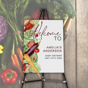 Organic Vegetables Baby Shower Welcome Sign