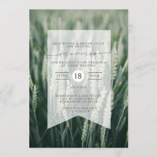 Organic Wheat Wedding Invitation