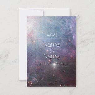 Organic will you marry me orion nebula EDITABLE Thank You Card