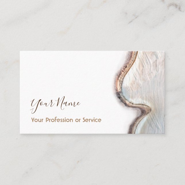 Organic wooden interior design and furnitures! bus business card (Front)