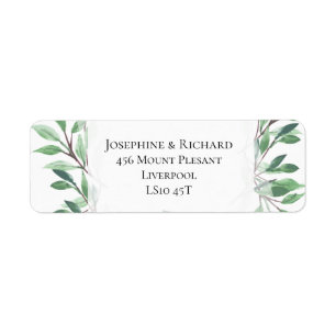 Organic Woodland Vintage Wreath Label